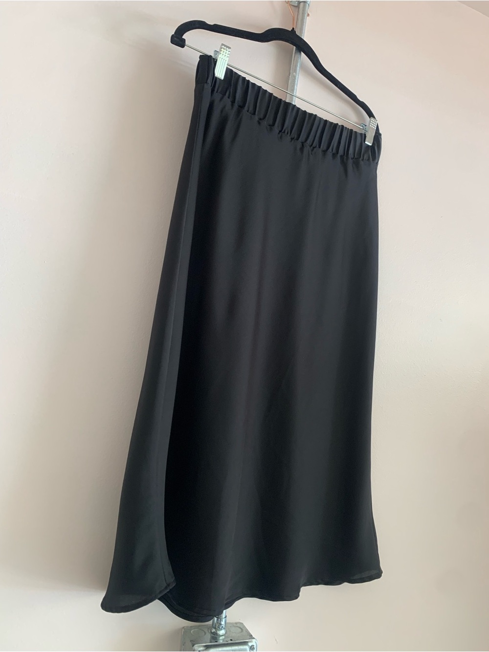 Veronica M Black Maxi Skirt with Elastic Waistband